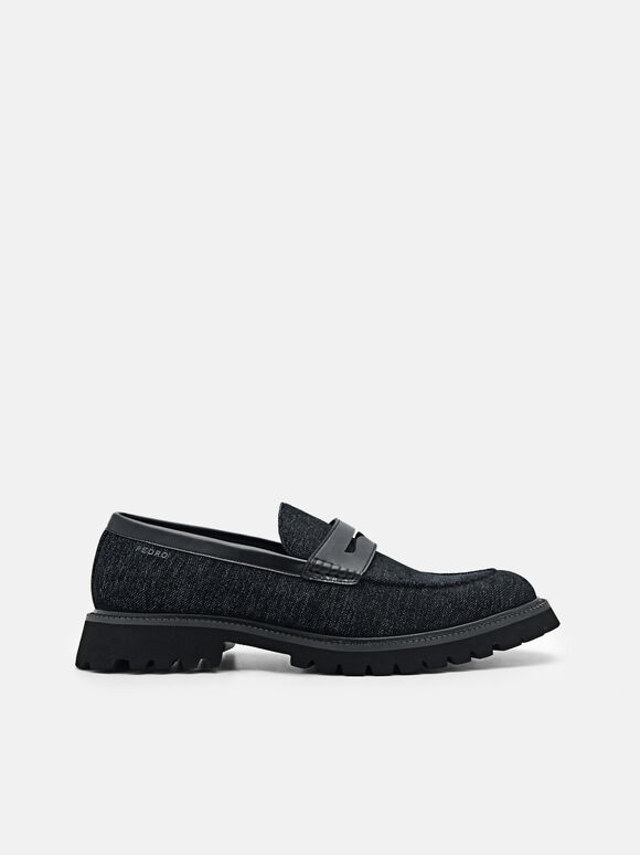 Hudson Penny Loafers, Black, hi-res