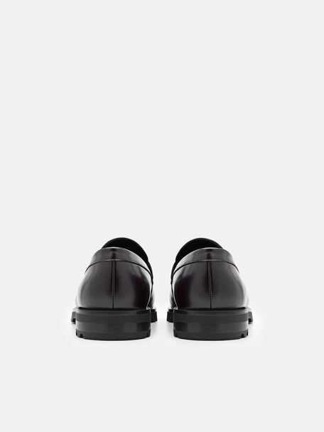 PEDRO Icon Leather Heel Sandals, Black