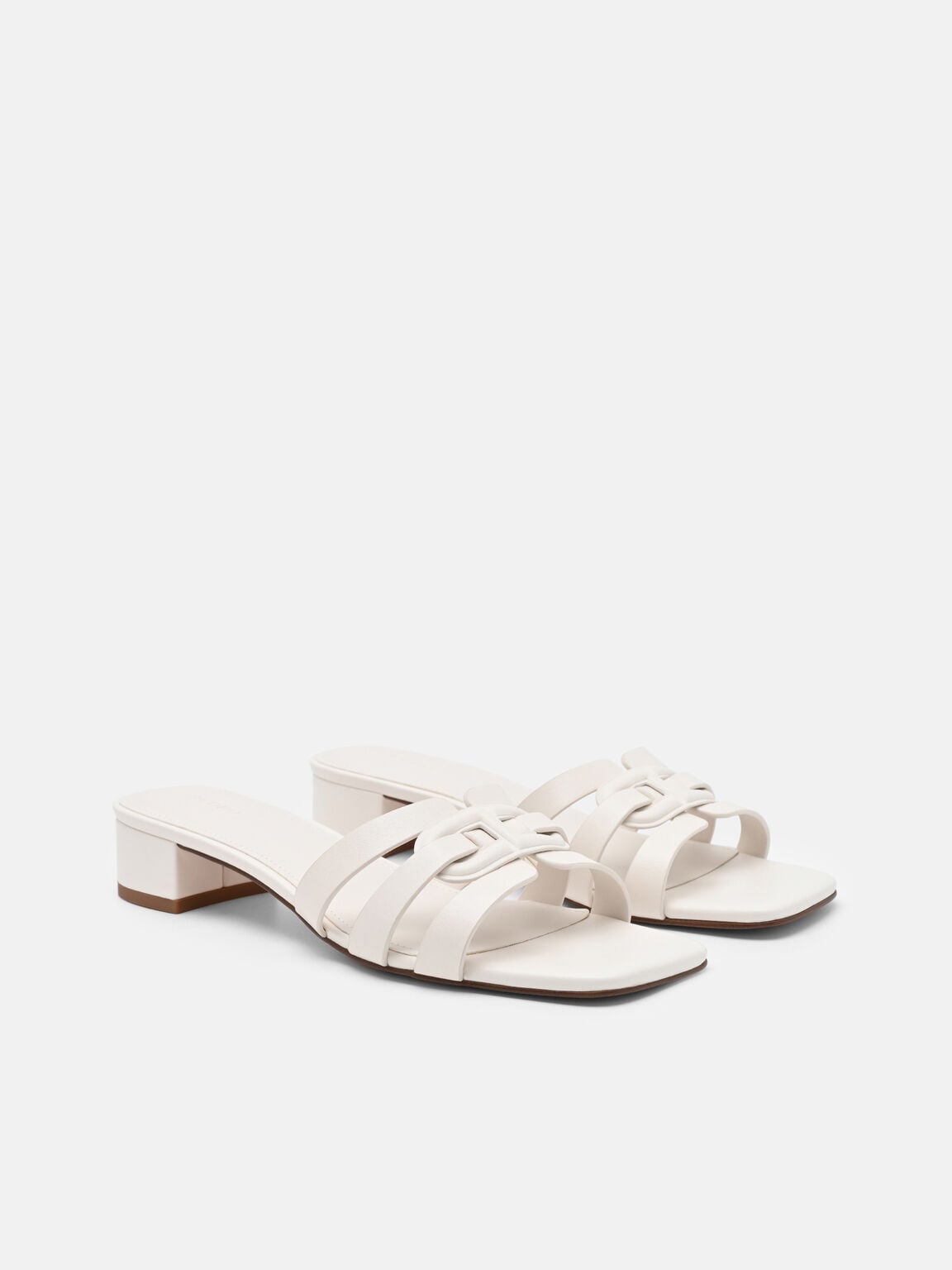 Sandal Hak Tinggi Carmel Berbahan Kulit, 