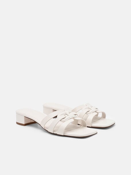 Sandal Hak Tinggi Carmel Berbahan Kulit, 
