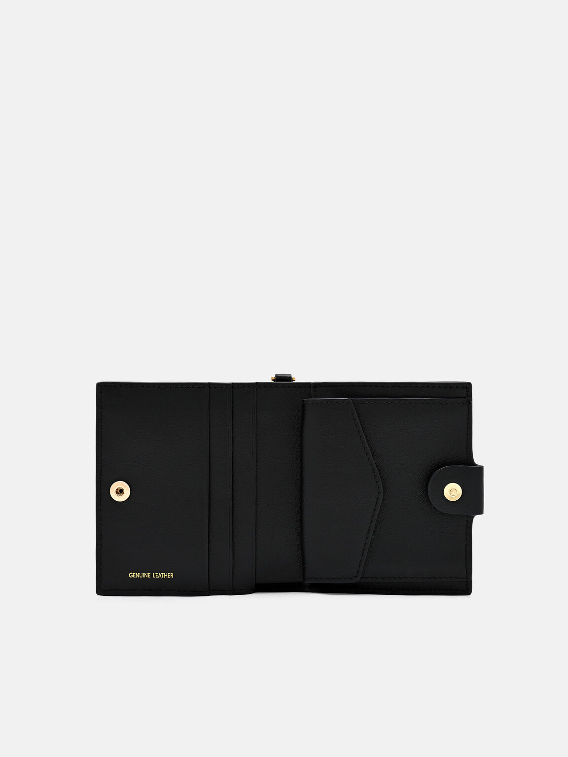 Dompet Lipat Dua Kulit Bertekstur Quilted, 