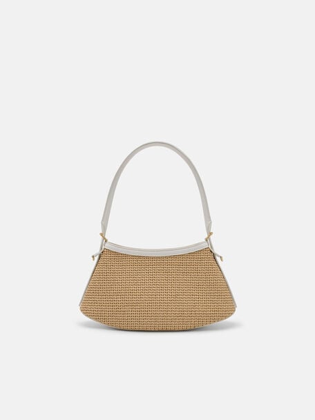 Nikki Raffia Shoulder Bag, , hi-res