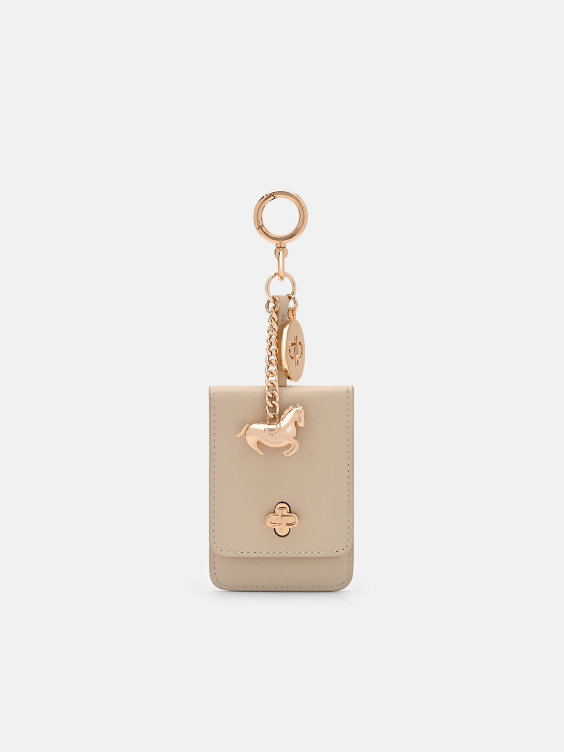 Horse Charm Leather Card Holder, 