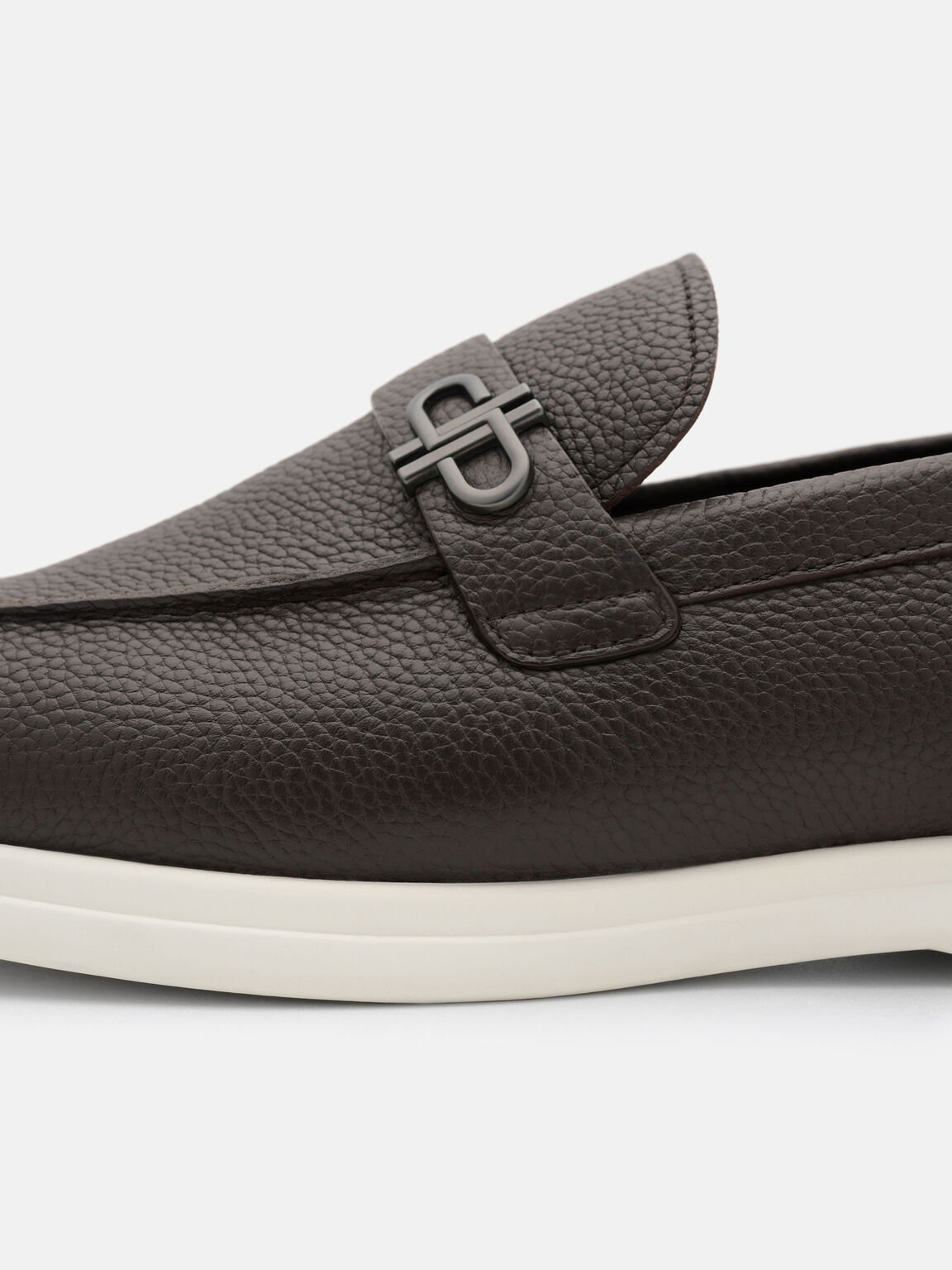 Tumbled Leather Loafers, , hi-res