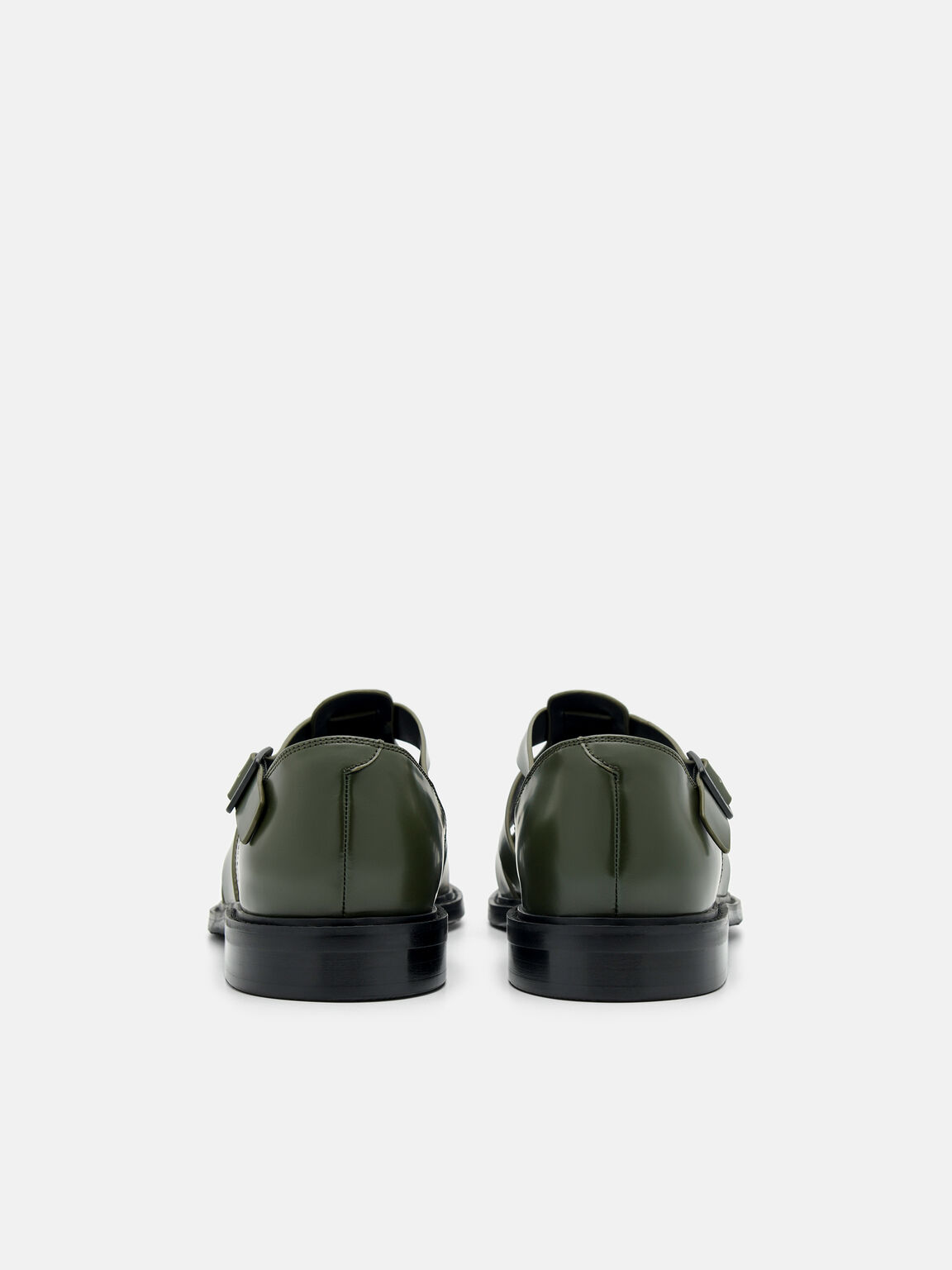 Brent Leather Caged Sandals, 