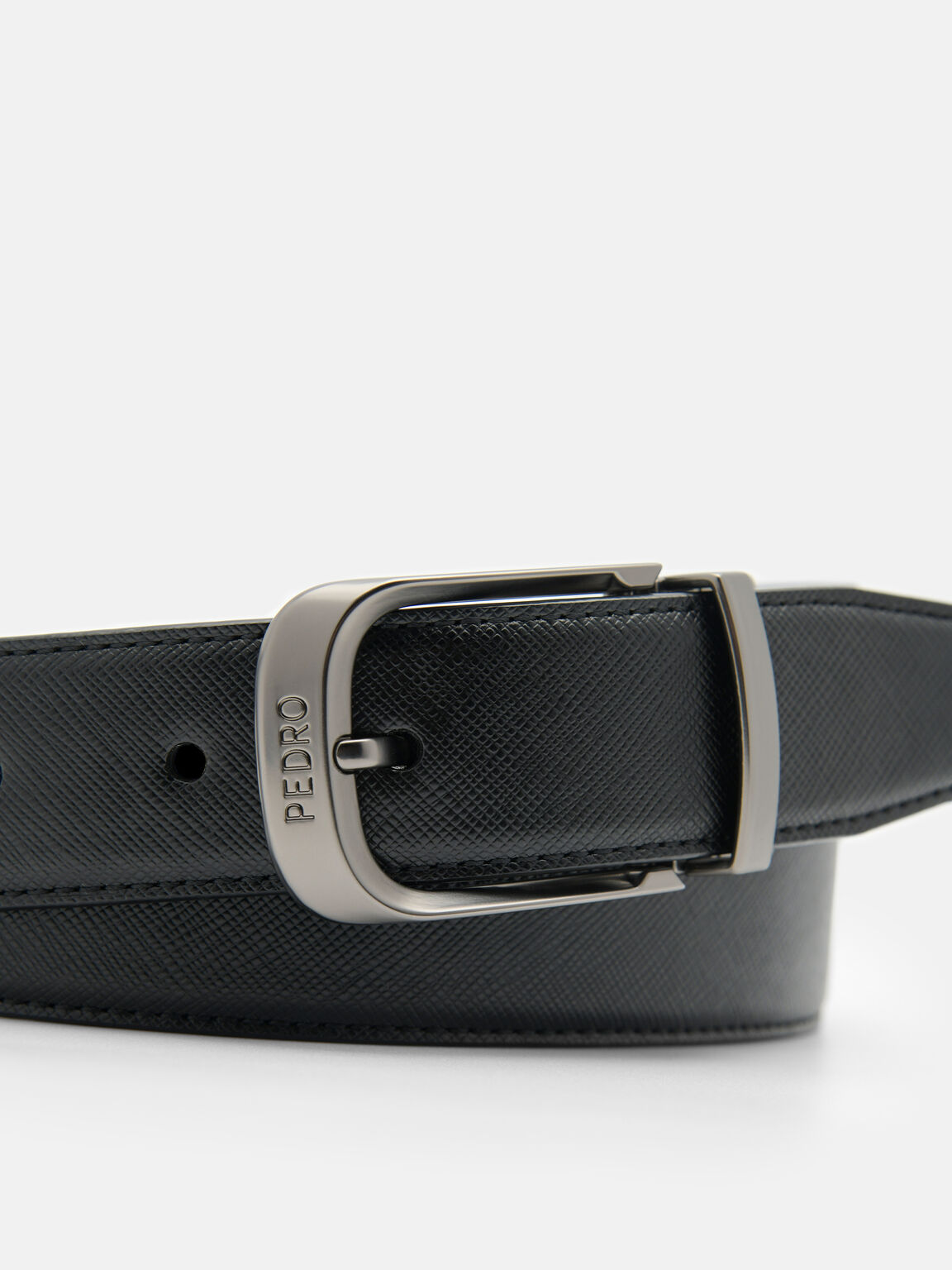 Leather Reversible Pin Belt, 