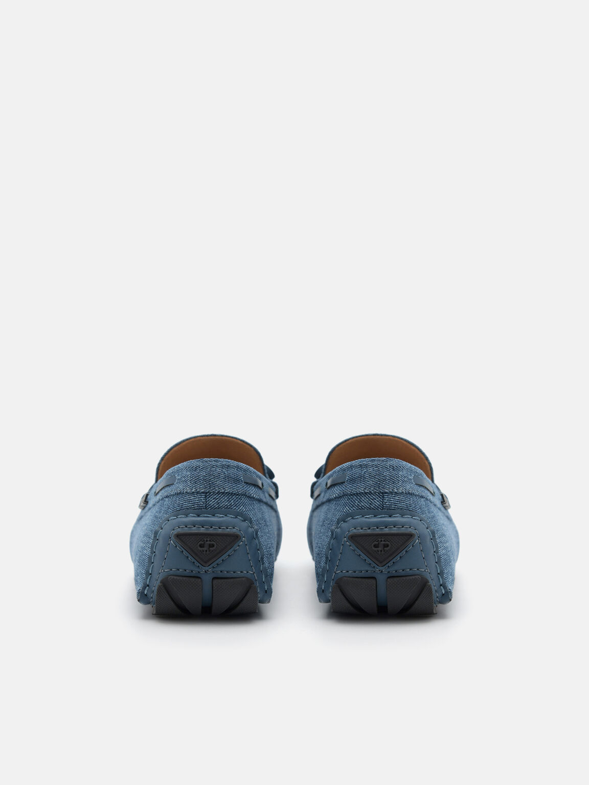 Denim Bow Driving Shoes, 