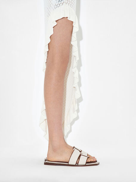 PEDRO Icon Leather Heel Sandals, Black