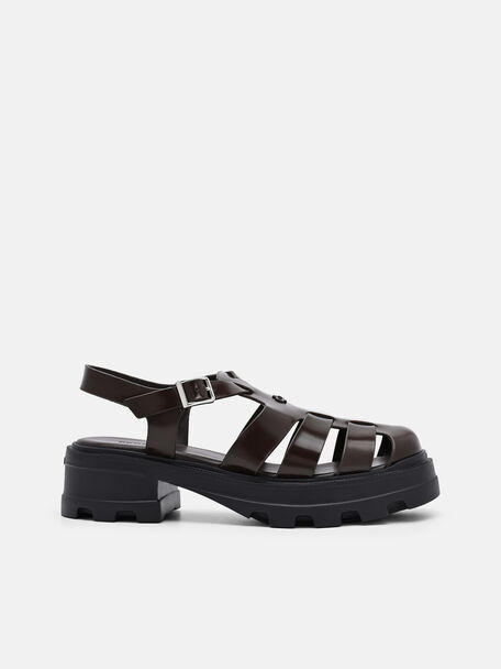 Verlin Leather Caged Sandals, , hi-res