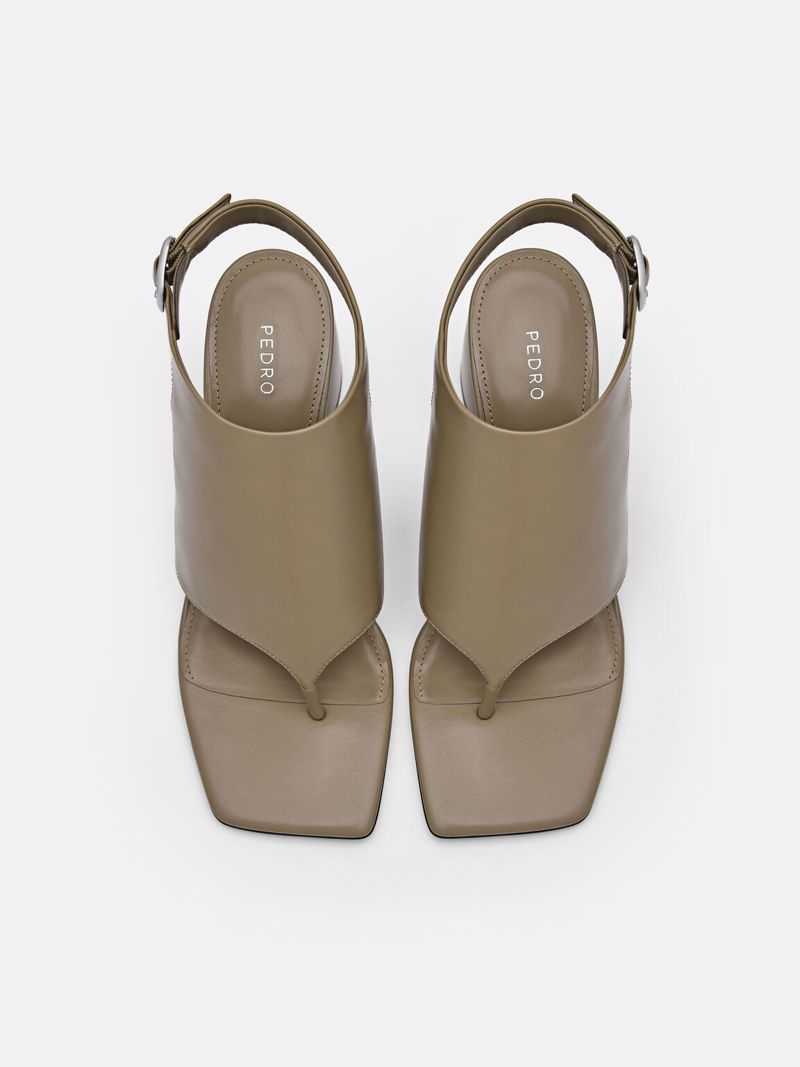 Sandal Tumit Kulit Este, 