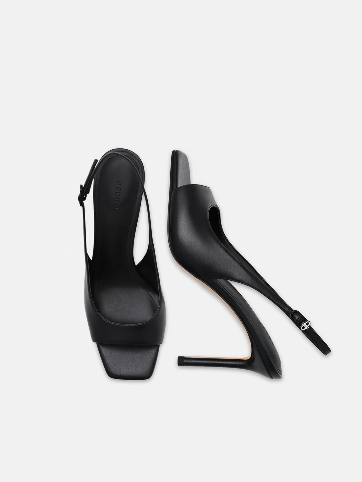 Marina Sandal Hak Kulit, 