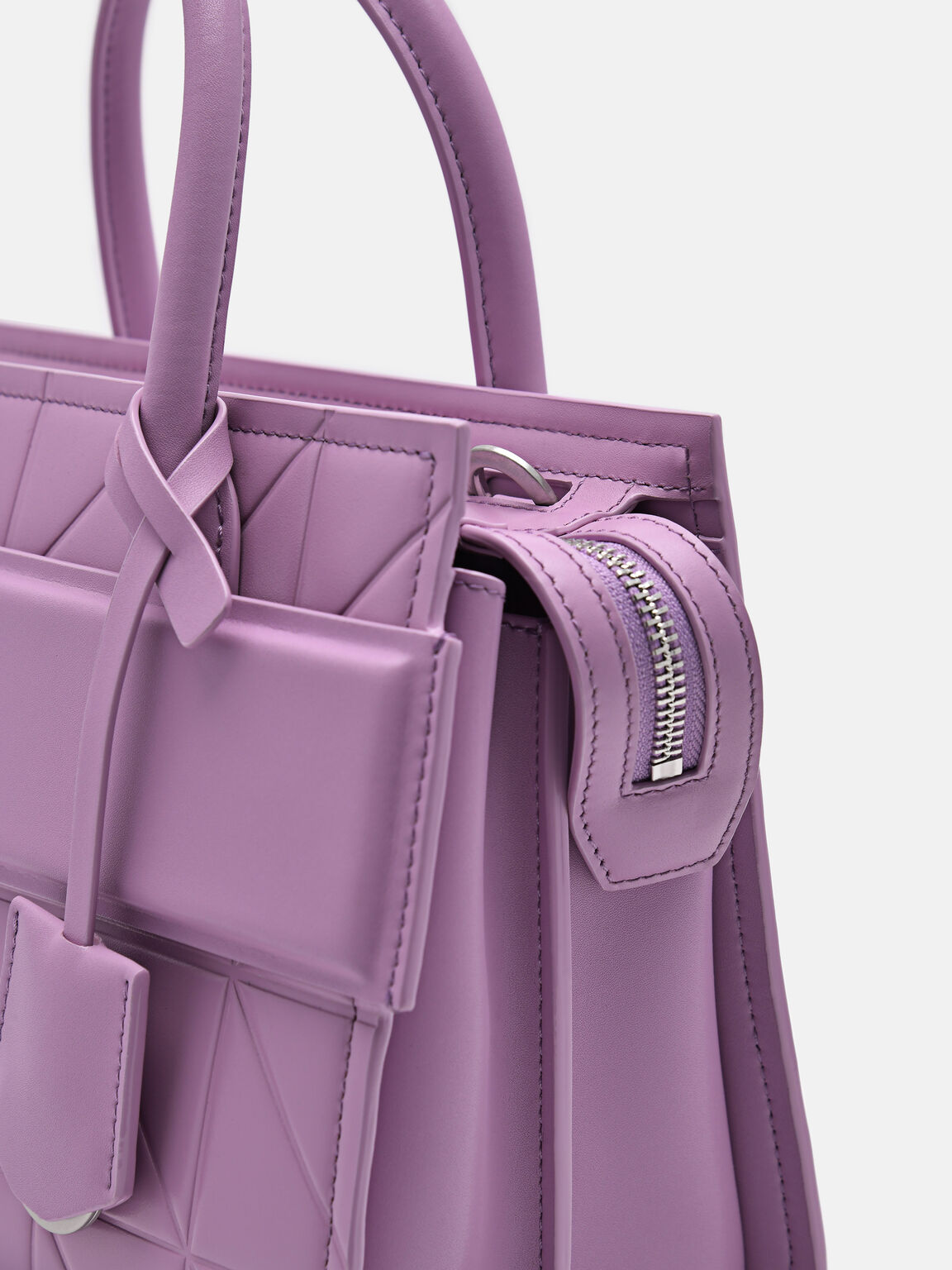 PEDRO Studio Bella Leather Handbag in Pixel, Purple