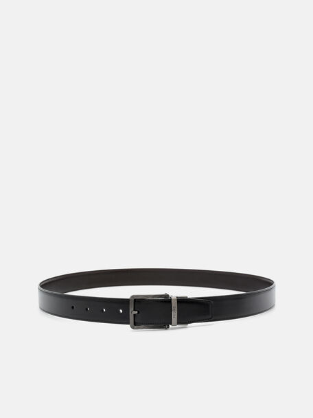 Leather Reversible Pin Belt, , hi-res