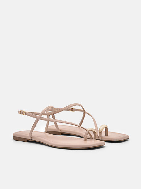 PEDRO Icon Leather Heel Sandals, Black