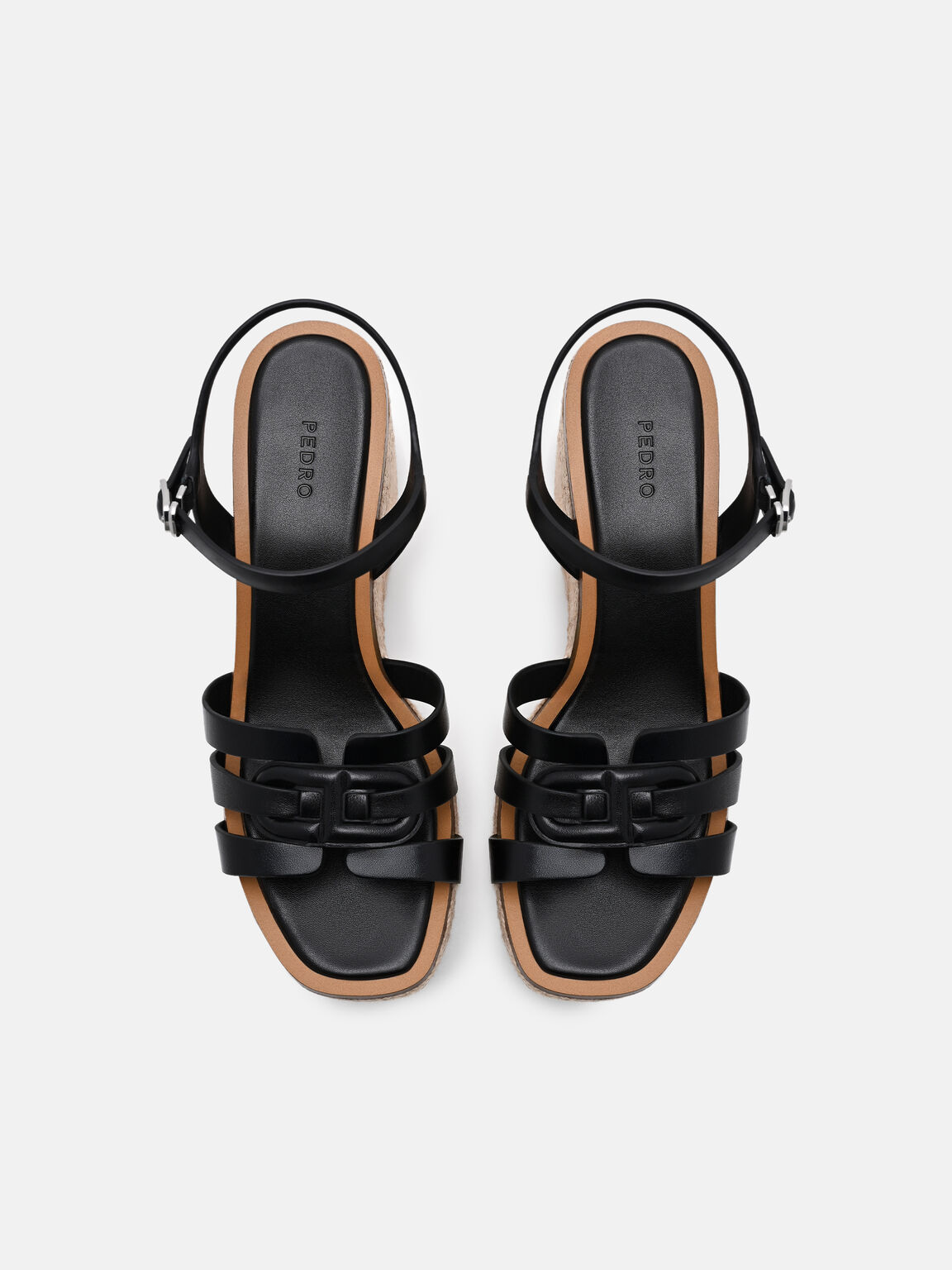Carmel Leather Wedge Sandals, , hi-res