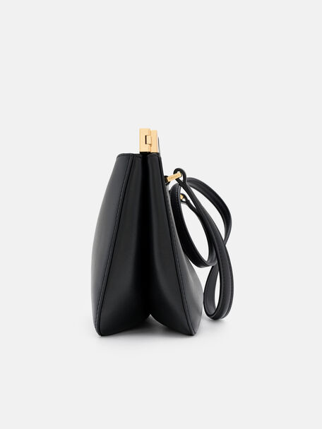 Tas Bahu Kulit dengan Sabuk Jatte, , hi-res
