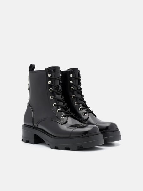 PEDRO Icon Leather Heel Sandals, Black