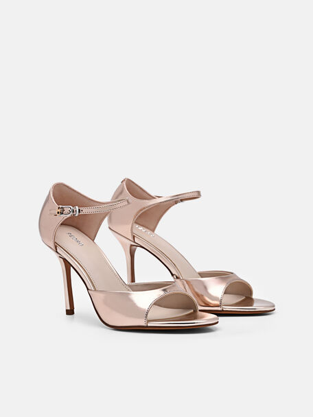 PEDRO Icon Leather Heel Sandals, Black