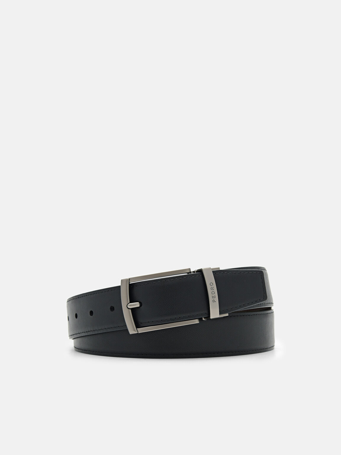 Leather Reversible Pin Belt, 