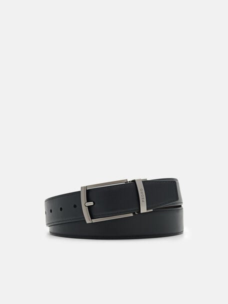 Leather Reversible Pin Belt, 