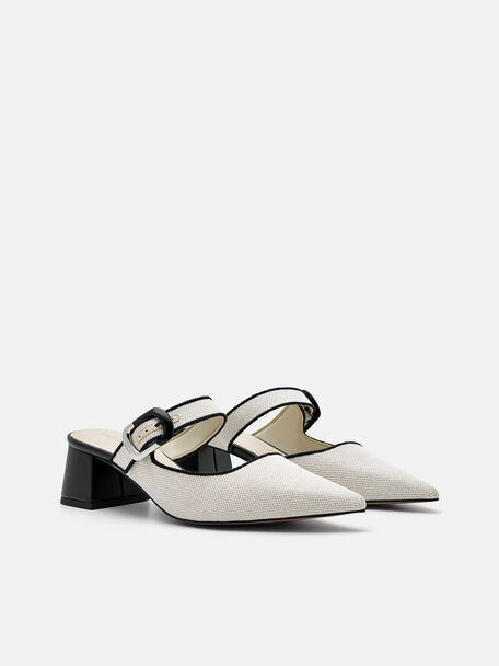 PEDRO Icon Leather Heel Sandals, Black