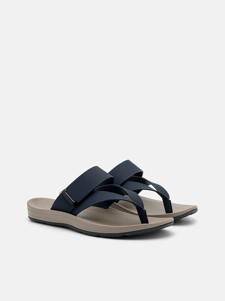 PEDRO Icon Leather Heel Sandals, Black