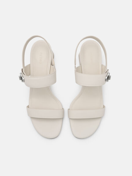 Sienna Leather Heel Sandals, , hi-res