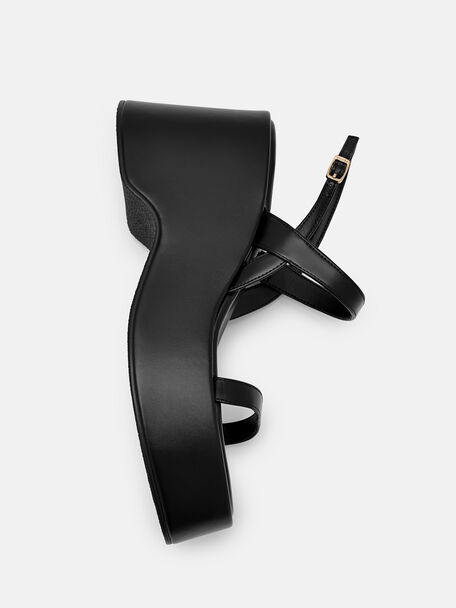 PEDRO Icon Leather Heel Sandals, Black PEDRO Icon Leather Heel Sandals, Black