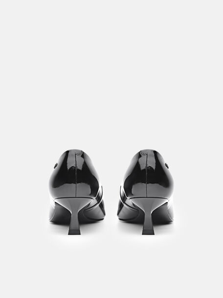 PEDRO Icon Leather Heel Sandals, Black