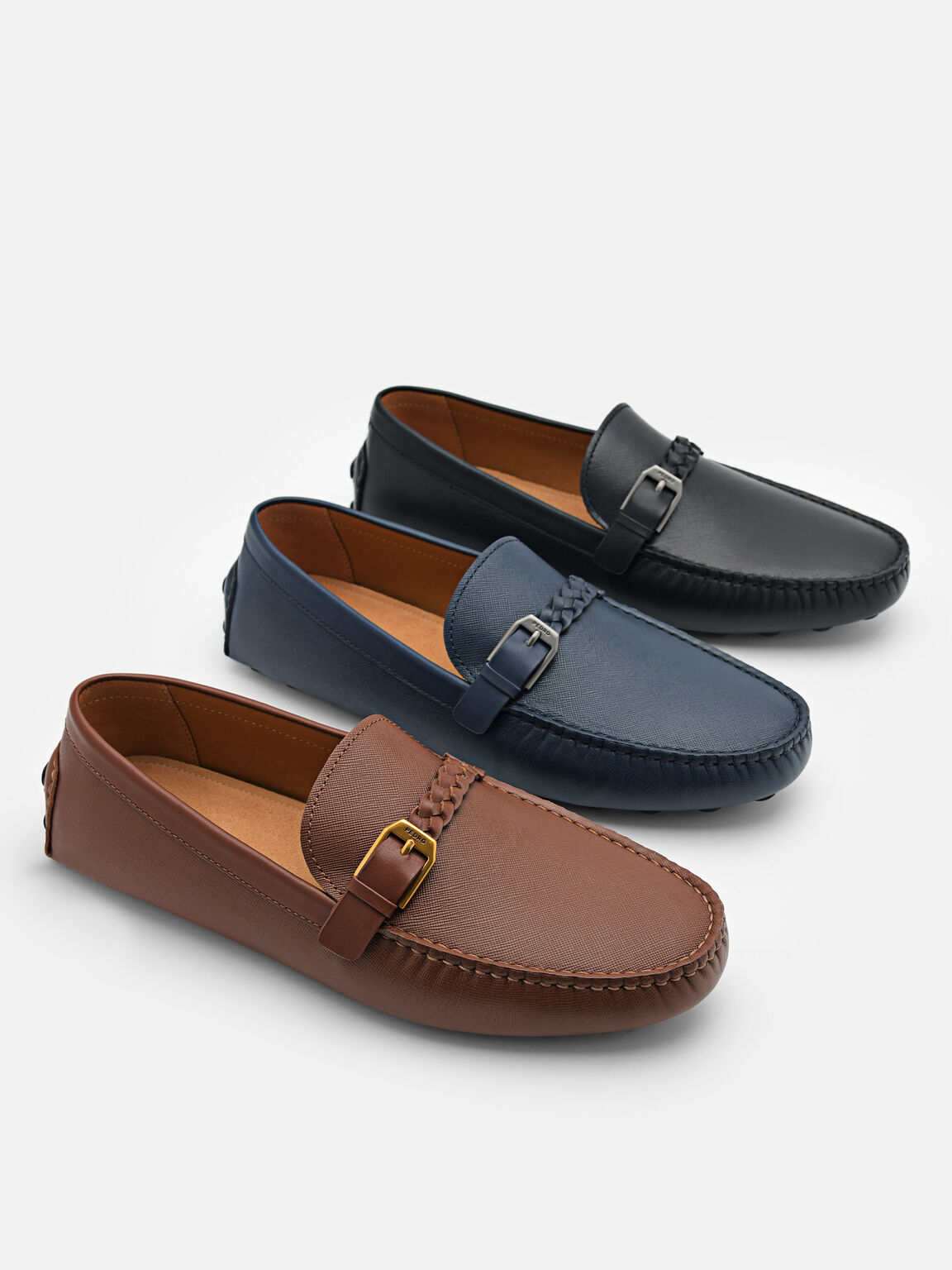 Sepatu Kulit Driving Saffiano, 