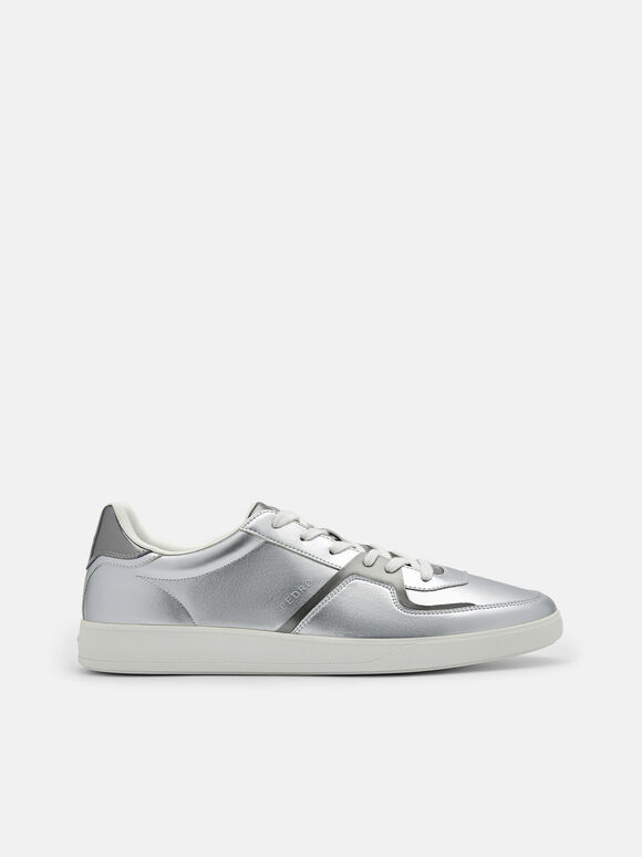 Men's PEDRO Icon Fleet Sneakers, Silver, hi-res
