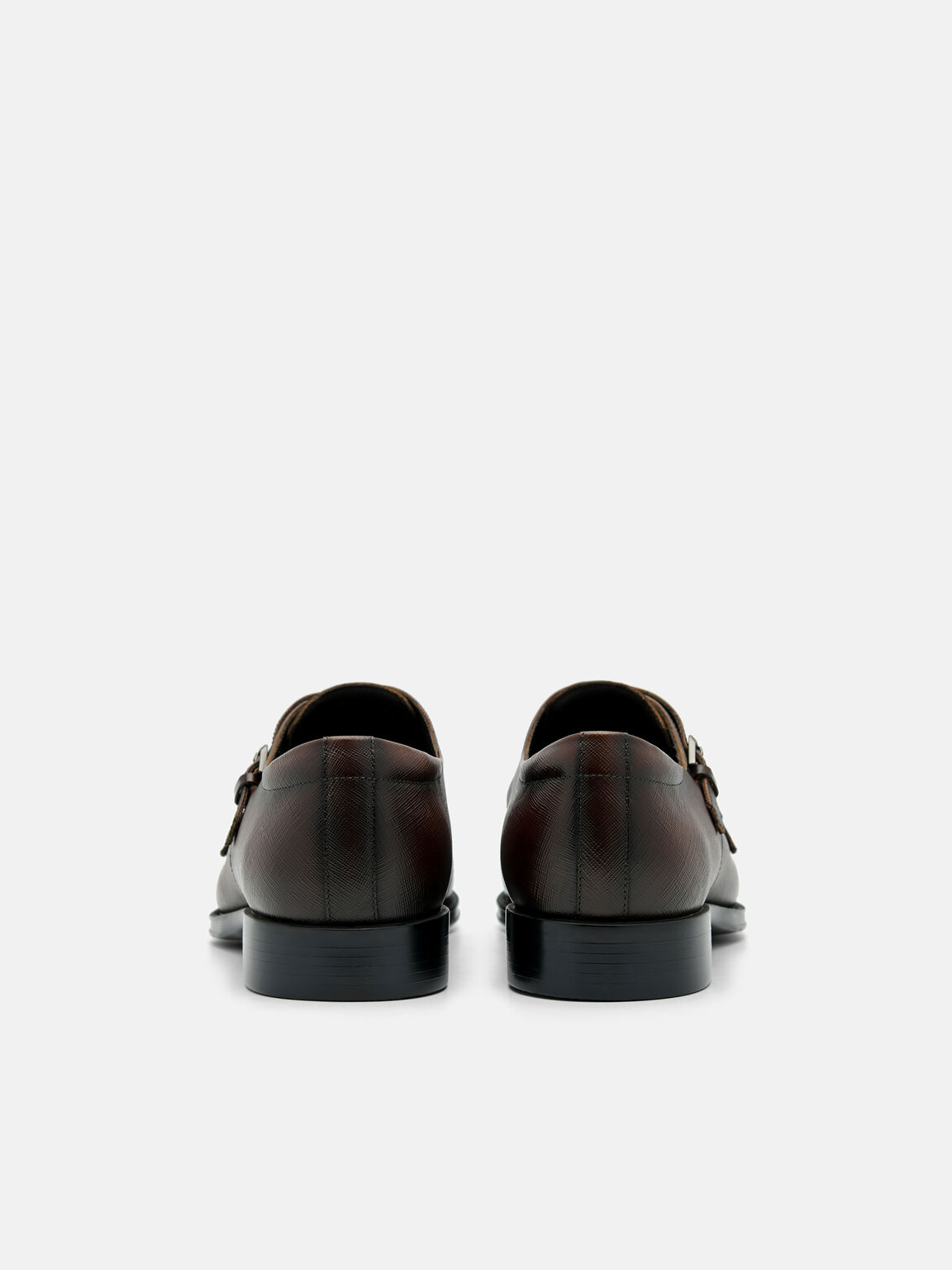 Saffiano Leather Double Monkstrap Shoes, , hi-res
