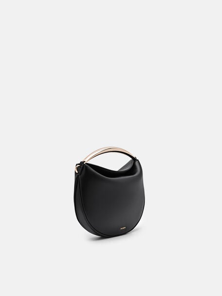 PEDRO Icon Leather Heel Sandals, Black