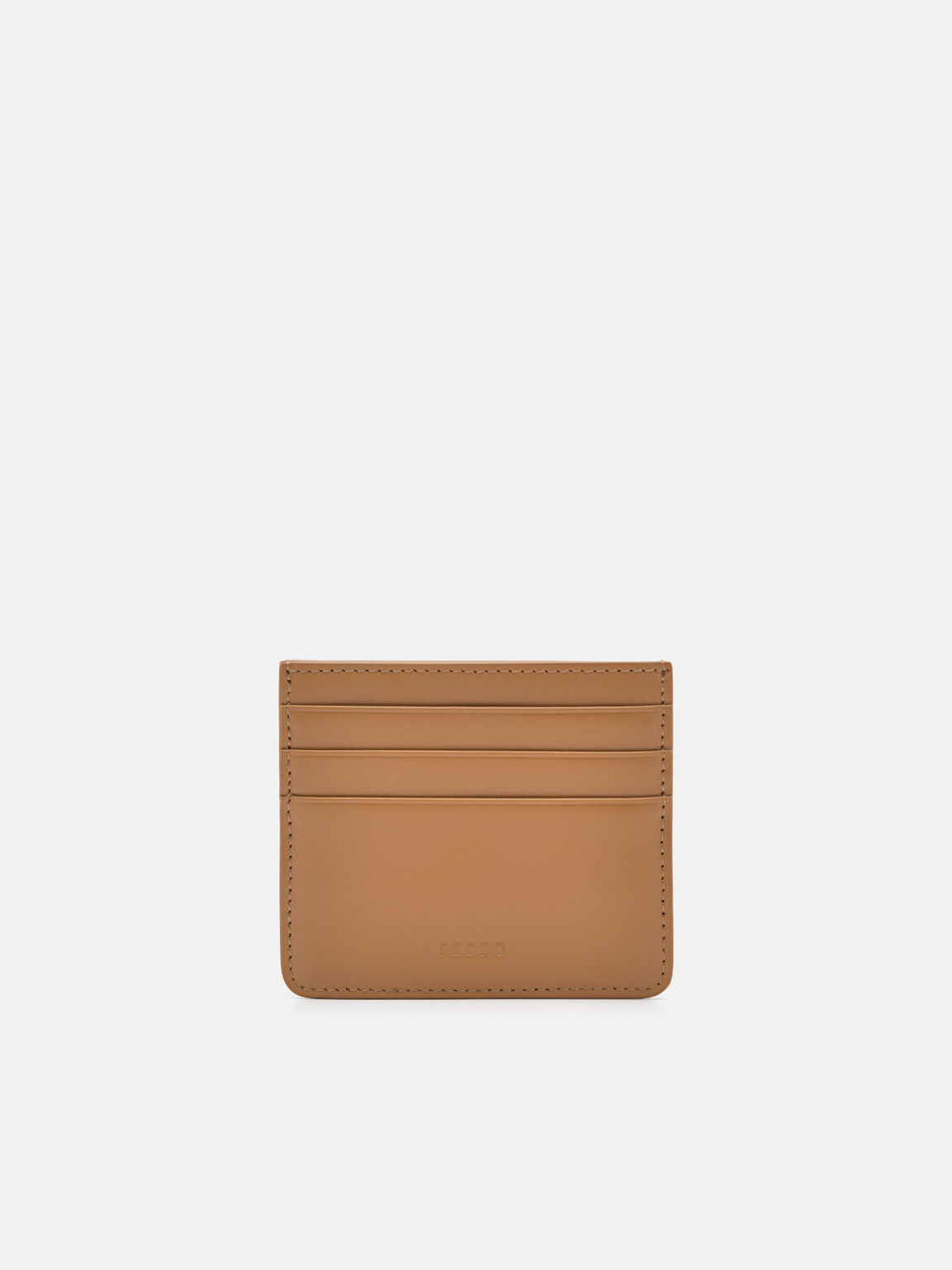 Leather Card Holder, Camel, hi-res