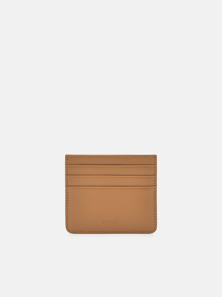 Leather Card Holder, Camel, hi-res