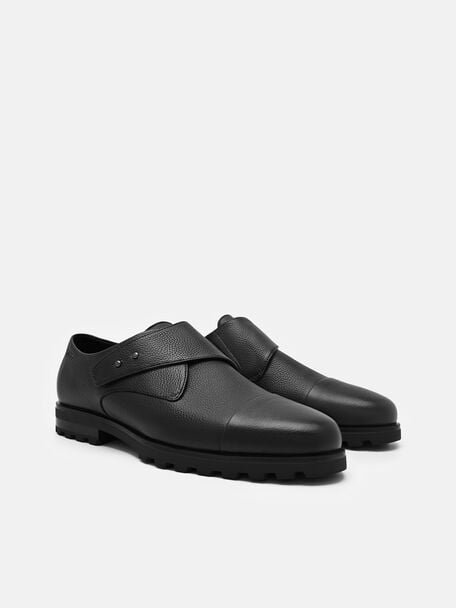 Flint Leather Monkstrap Shoes, , hi-res