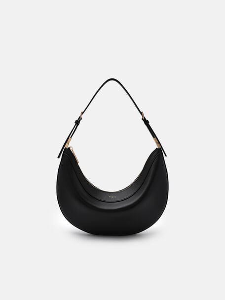 Jatte Leather Crescent Shoulder Bag, , hi-res
