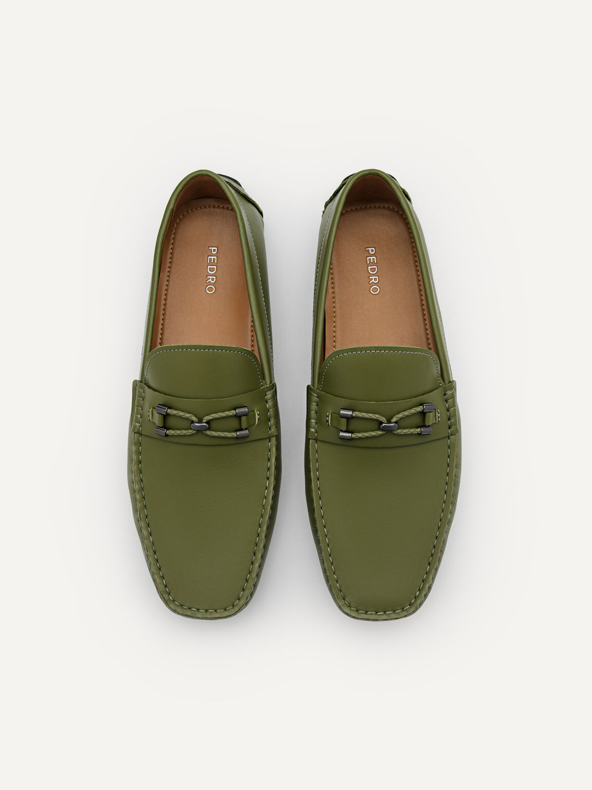 Sepatu Mengemudi Kulit Horsebit, 