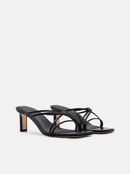 Sydney Sandal Hak Kulit, 