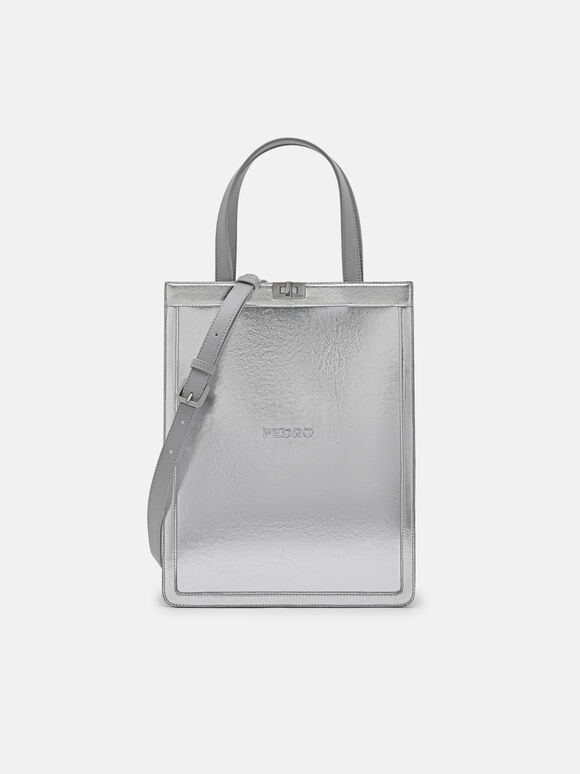 Edge Tote Bag, Silver, hi-res