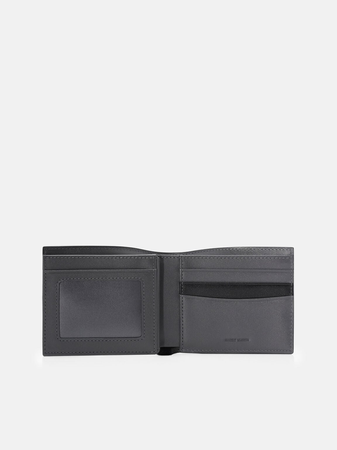 Saffiano Leather Bi-Fold Flip Wallet, 