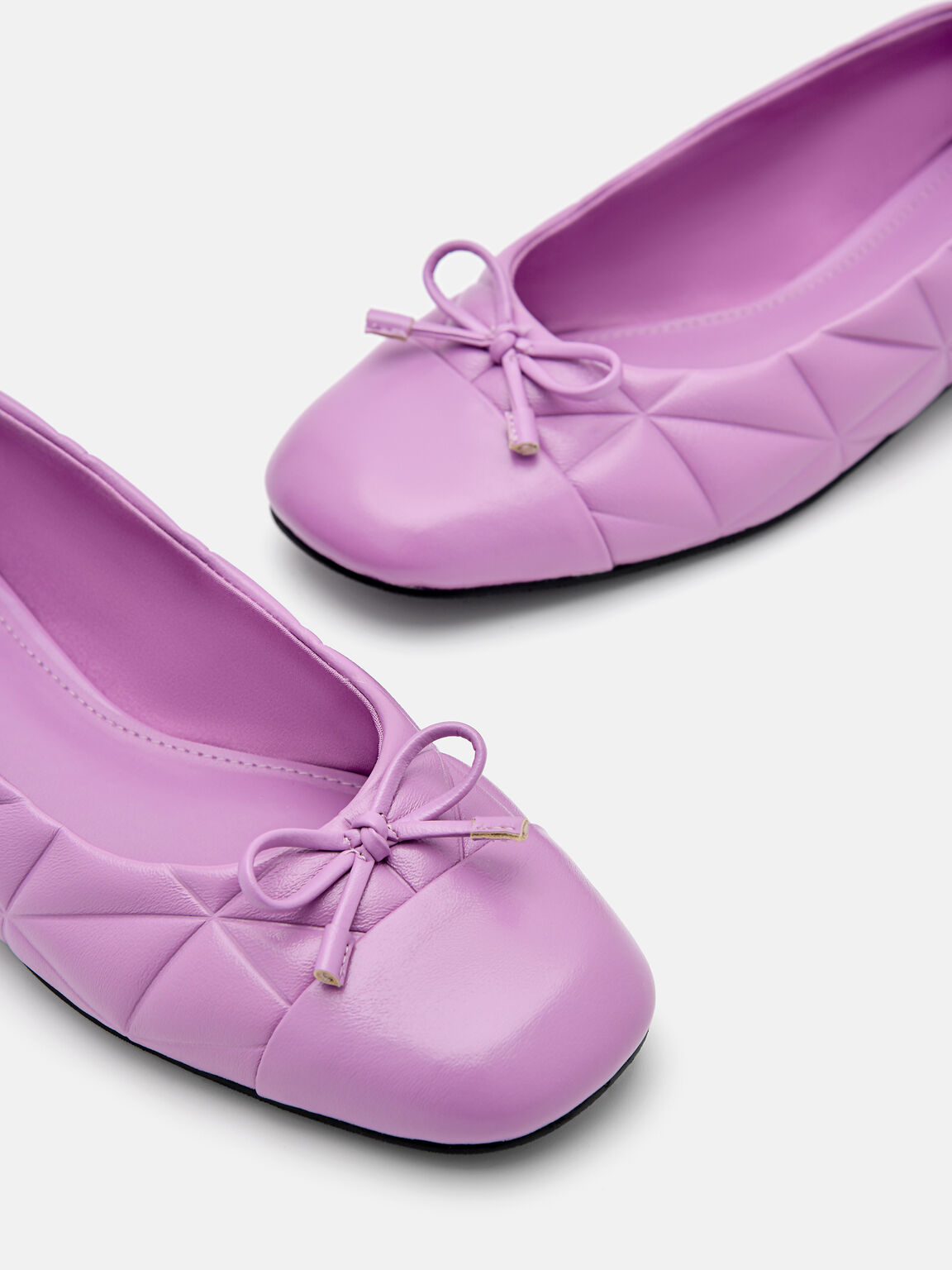 Kayla Leather Ballerina Flats in Pixel, 