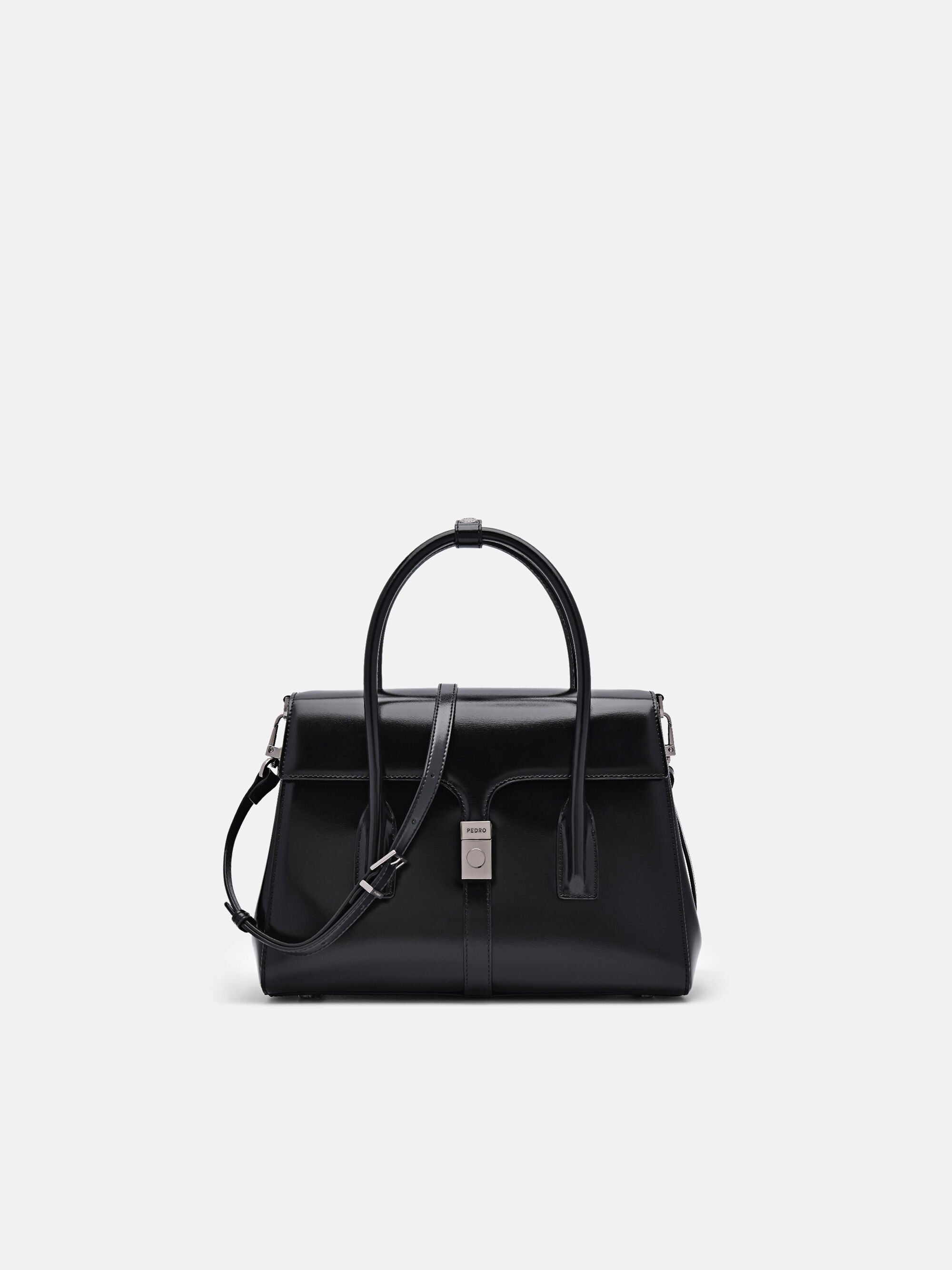 Black PEDRO Studio Farida Leather Handbag - PEDRO ID