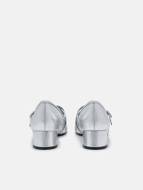 PEDRO Icon Leather Heel Sandals, Black