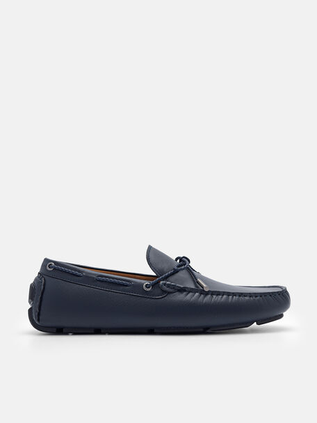 Sepatu Mengemudi Busur Kulit, 