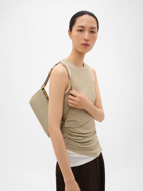 Jatte Leather Charm Shoulder Bag, , hi-res