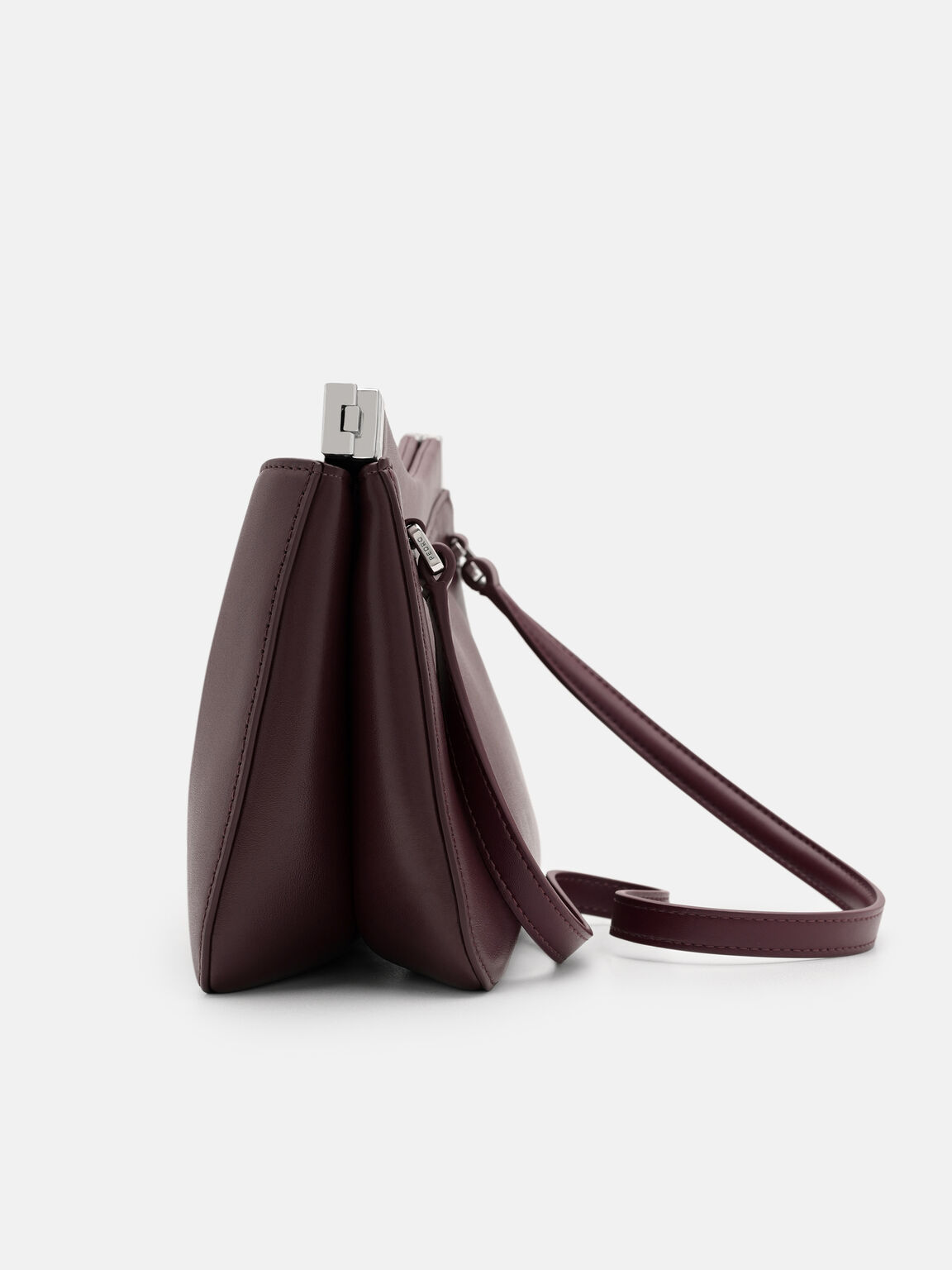 Tas Bahu Kulit dengan Sabuk Jatte, , hi-res