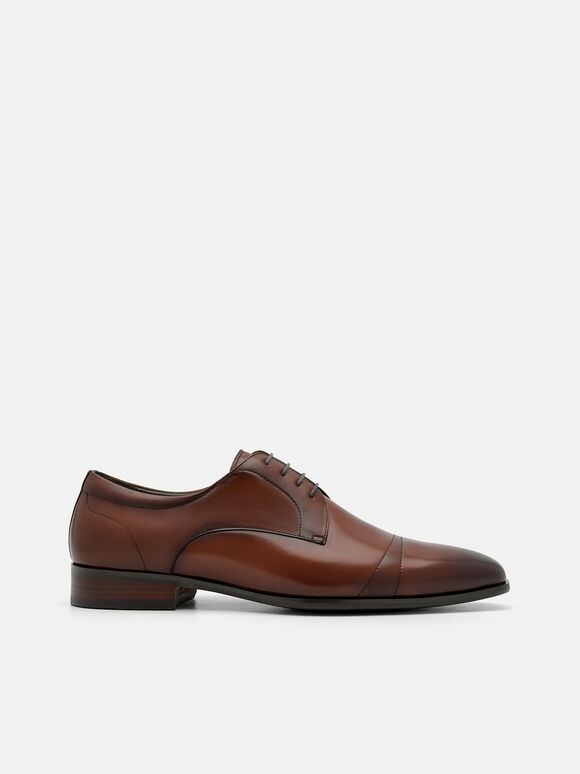 Leather Derby Shoes, , hi-res