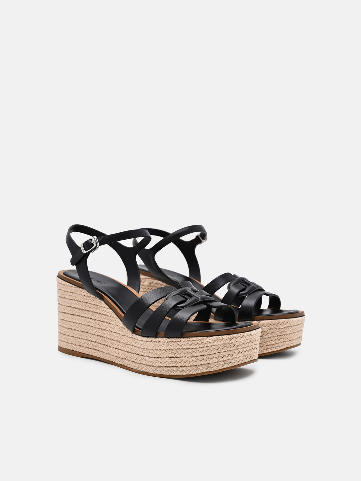 Carmel Leather Wedge Sandals, , hi-res