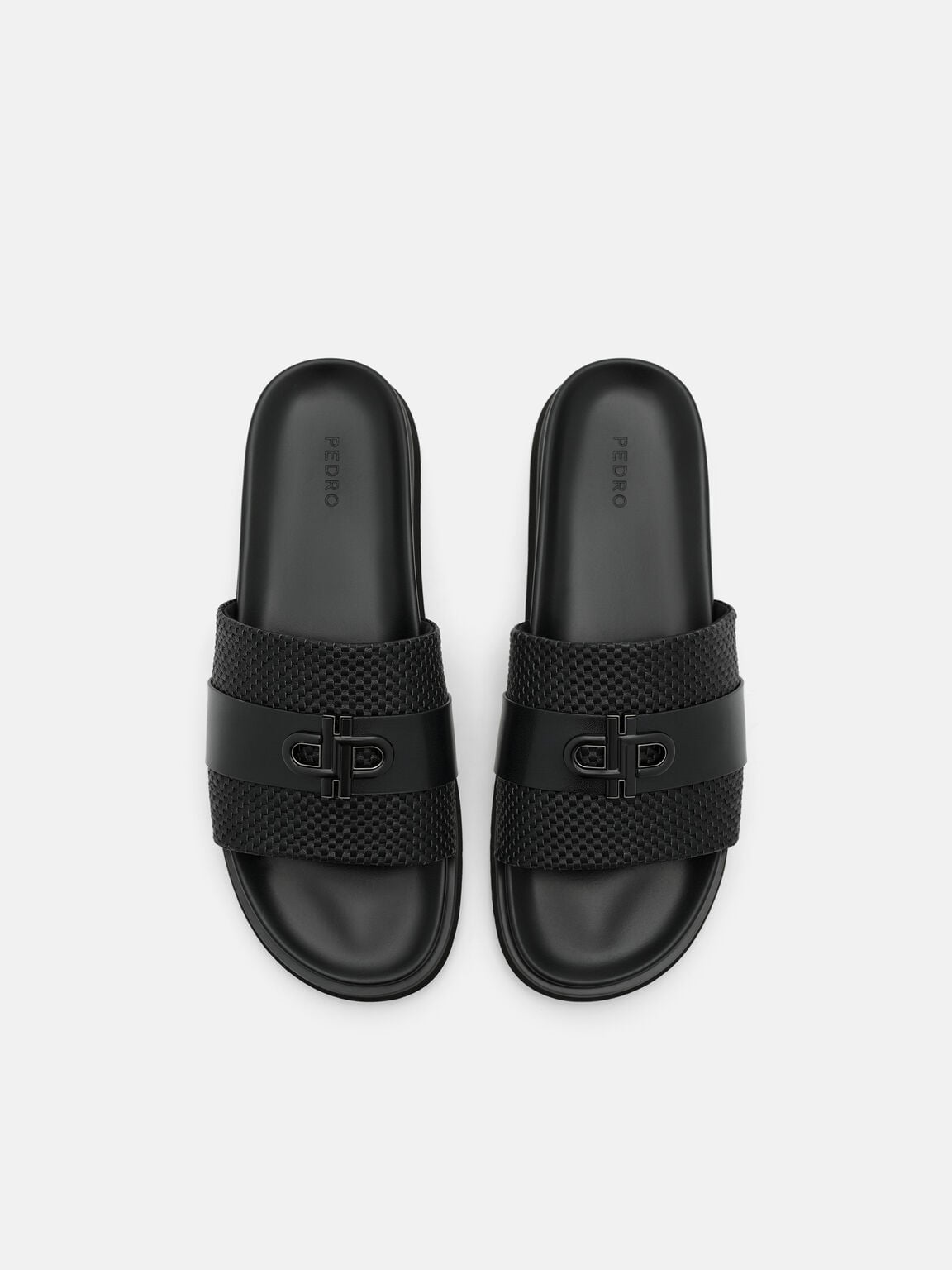 Woven Slide Sandals, , hi-res